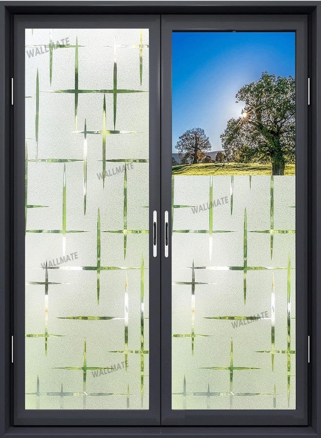 WALLMATE فيلم WALLMATE؟ لحماية خصوصية النوافذ، فيلم زجاجي مصنفر ذاتي اللصق ثابت لحجب الأشعة فوق البنفسجية (24 × 200 بوصة، بنمط مناجم مصنفر) - Image 1